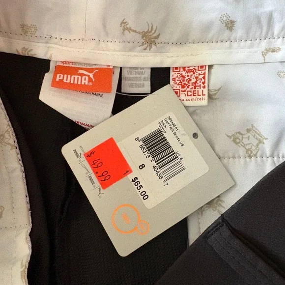 Puma Golf Shorts‎ Tech Pockets Performance Athletic Black Mens Size - Picture 2 of 9